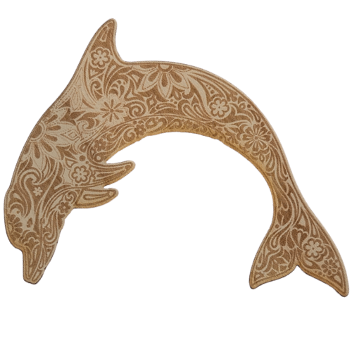 Dolphin wood sticker