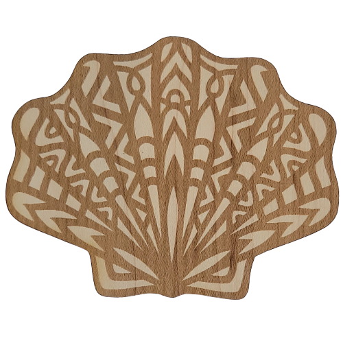 Cockle Shell wood sticker