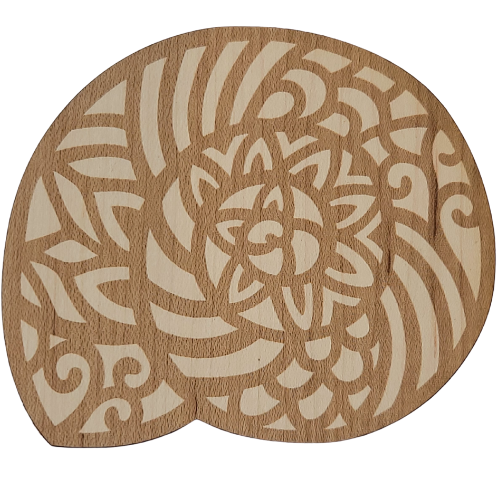 Nautilus Shell wood sticker