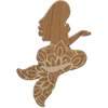 Mermaid wood sticker