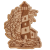 Flower Lighthouse wood sticker