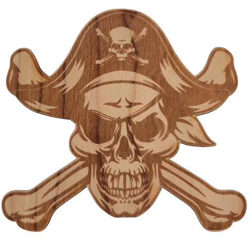 Pirate wood sticker