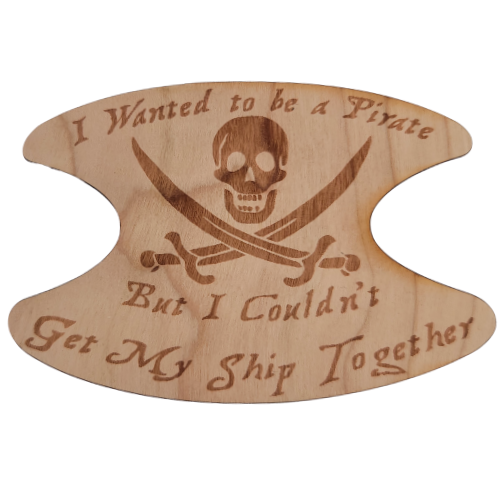 Pirate Ship wood sticker
