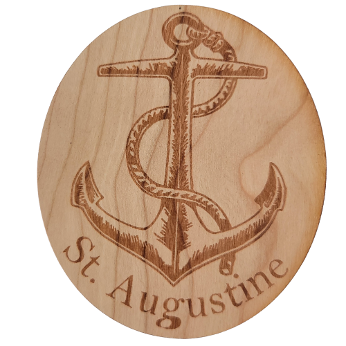 St. Augustine Anchor wood sticker