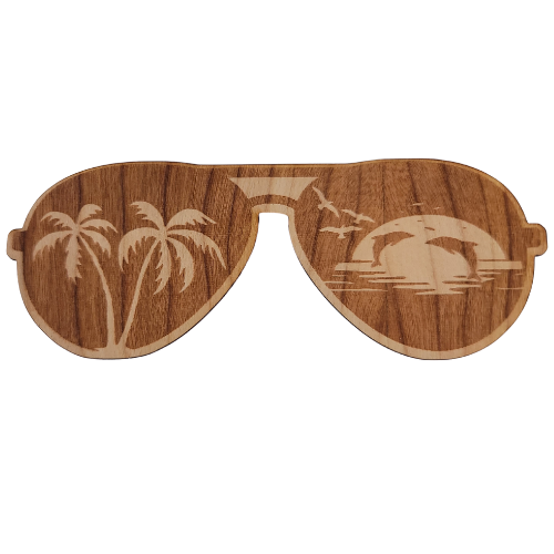 wood sunglasses sticker