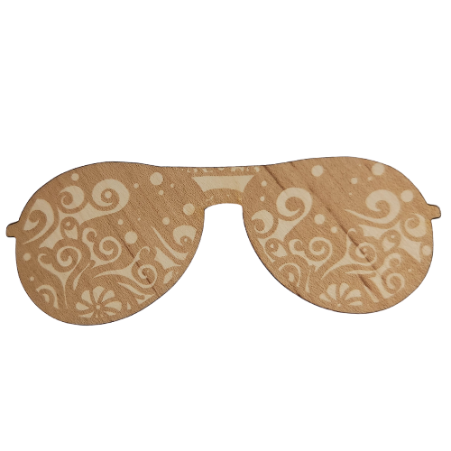 Swirl Sunglasses wood sticker