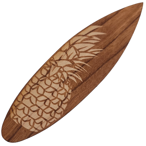 Pineapple surfboard wood sticker