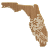 Florida Flowers wood sticker